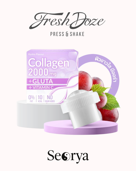 Fresh Doze Press & Shake – Collagen + Gluta (Cilt Aydınlatıcı & Pürüzsüzleştirici İçten Güzellik Takviyesi)