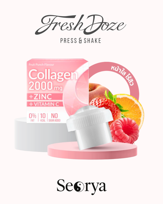 Fresh Doze Press & Shake – Collagen + Zinc (Cilt Yenileyici & Sıkılaştırıcı İçten Güzellik Takviyesi)